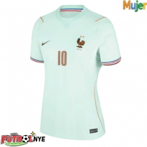 Camiseta Francia Kylian Mbappe #10 Visitante Equipación para mujer Mundial 2026 manga corta